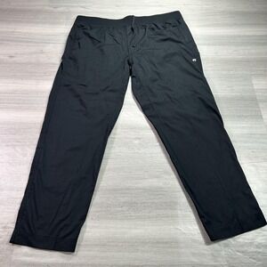 Chef Works Pants Mens XL 42x31 Black Jogger Elastic Waist Stretch Workwear